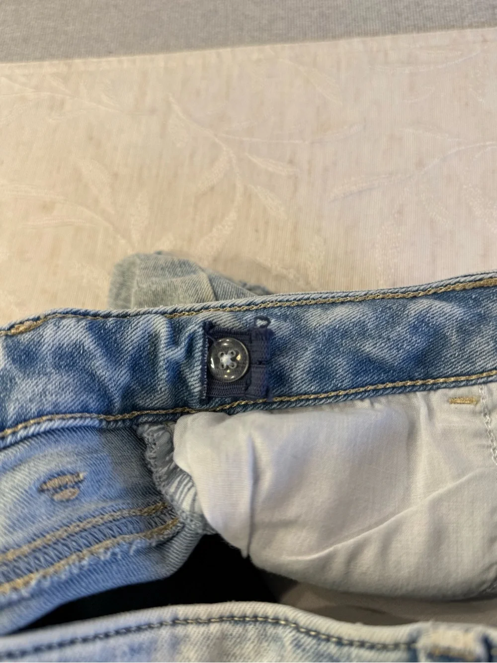 So Light Wash Distressed Girls Size 12 Denim Shorts